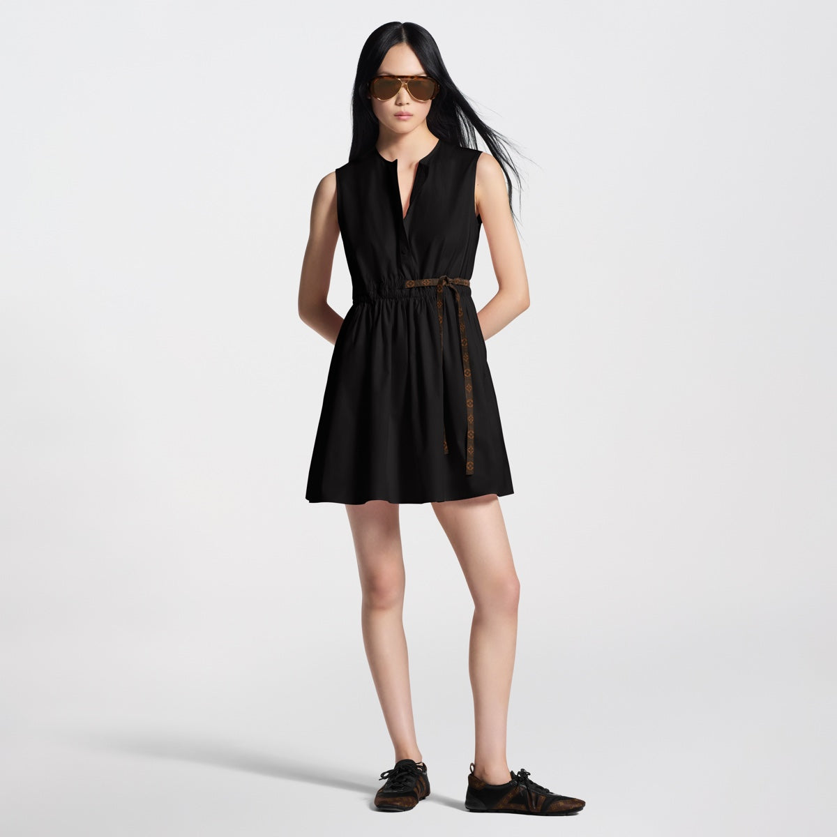 Monogram Drawstring Dress