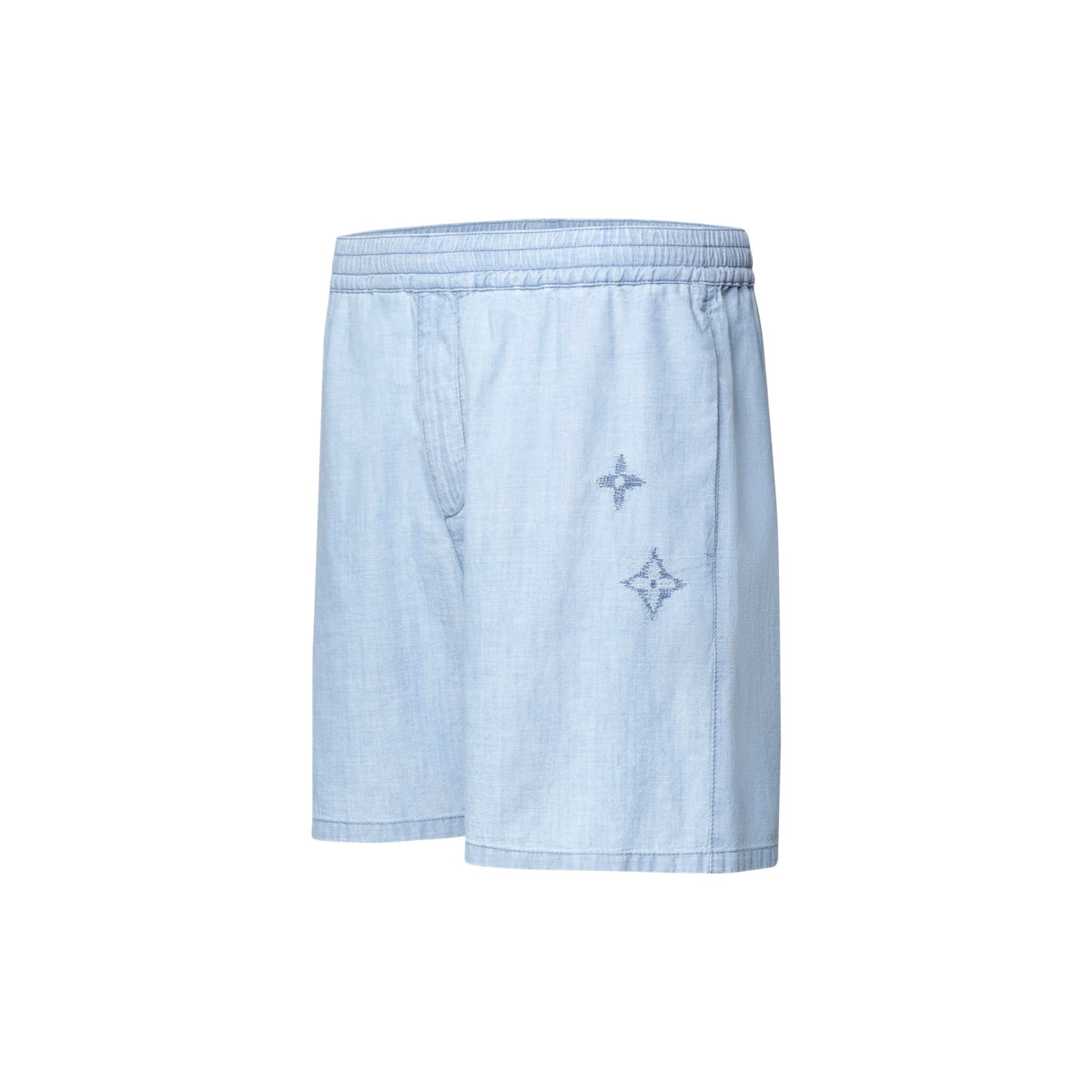 Embroidered Signature Chambray Shorts