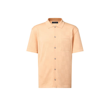 Damier Pointelle Short-Sleeved Shirt