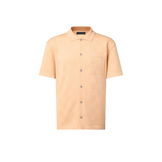 Damier Pointelle Short-Sleeved Shirt
