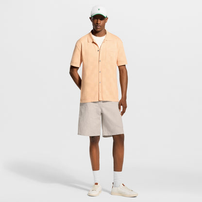 Damier Pointelle Short-Sleeved Shirt
