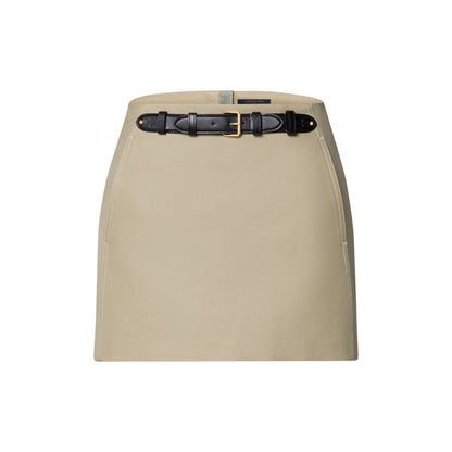 Belt Front Mini Skirt
