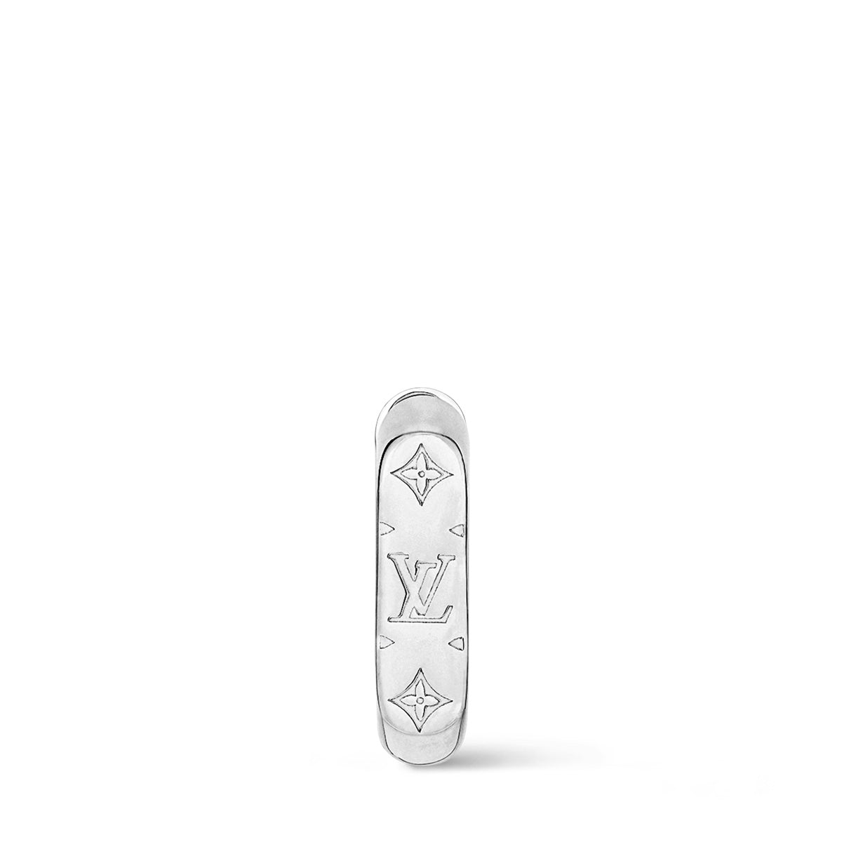 Monogram Chain Hoop Earring