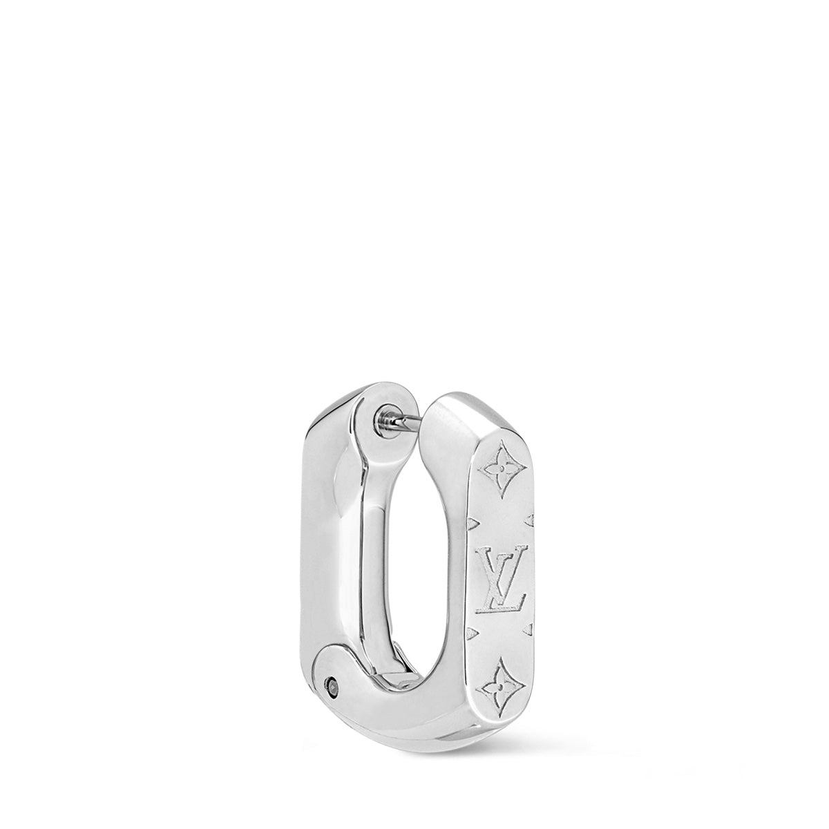 Monogram Chain Hoop Earring