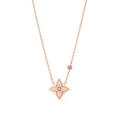 Color Blossom Qixi Limited Edition BB Star Pendant, Pink Gold, Pink Sapphire and Diamonds