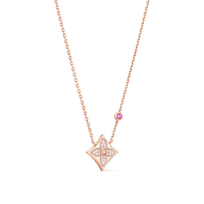 Color Blossom Qixi Limited Edition BB Star Pendant, Pink Gold, Pink Sapphire and Diamonds