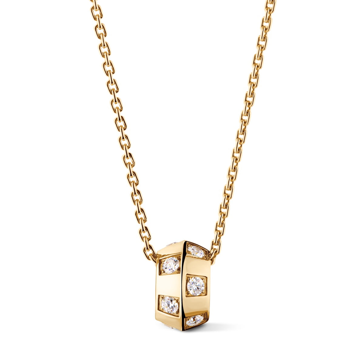 Le Damier de Louis Vuitton Pendant, Yellow Gold and Diamonds