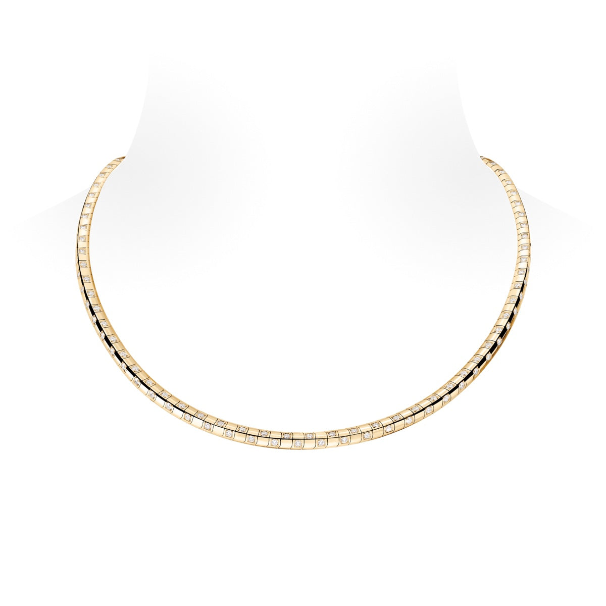Le Damier de Louis Vuitton Medium Necklace, Yellow Gold and Diamonds - Long