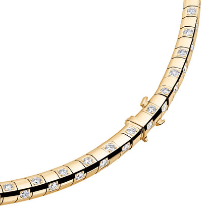 Le Damier de Louis Vuitton Medium Necklace, Yellow Gold and Diamonds - Long