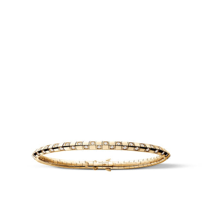 Le Damier de Louis Vuitton Small Bracelet, Yellow Gold and Diamonds