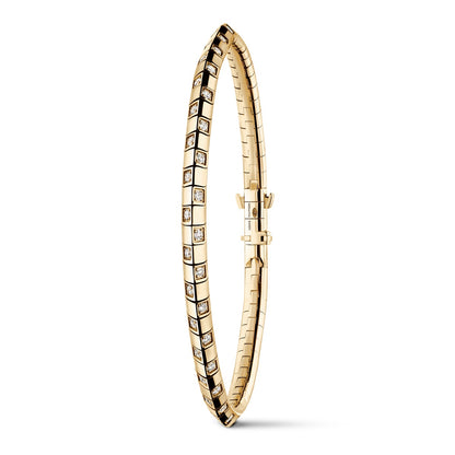 Le Damier de Louis Vuitton Small Bracelet, Yellow Gold and Diamonds