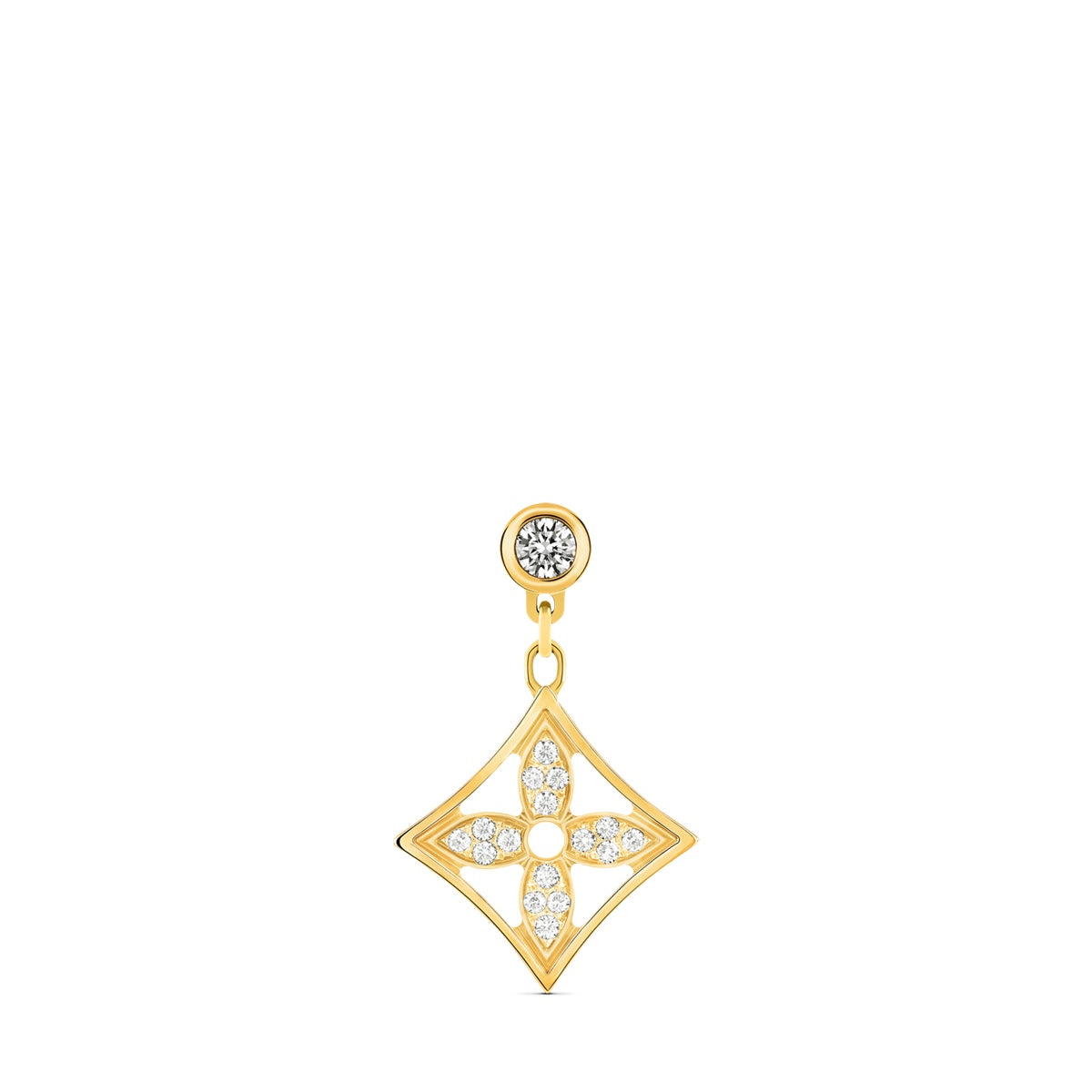 Idylle Blossom Ear Stud, Yellow Gold and Diamonds - Per Unit