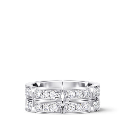 Tumbler Ring, White Gold and Diamonds