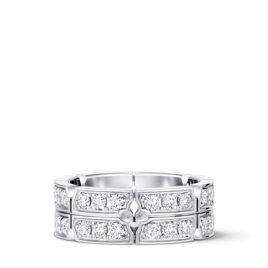 Tumbler Ring, White Gold and Diamonds