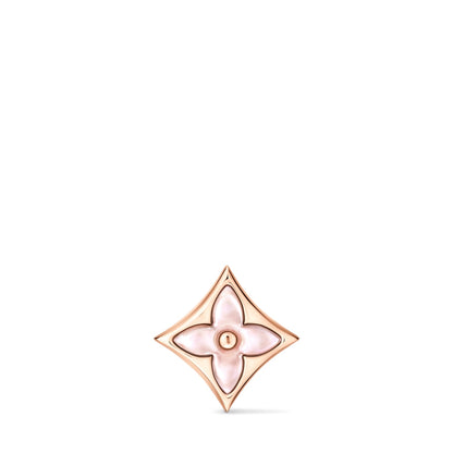 Color Blossom BB Star Ear Stud, Pink Gold and Pink Mother-of-Pearl