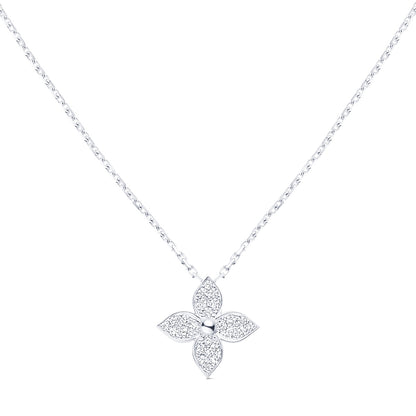 Idylle Blossom Pendant, White Gold And Diamonds