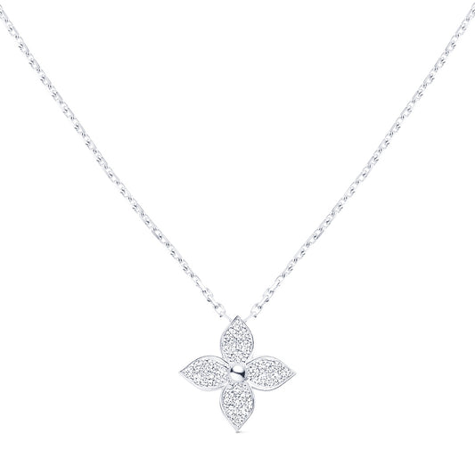 Idylle Blossom Pendant, White Gold And Diamonds