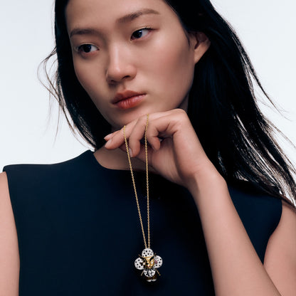 Vivienne Ox Pendant, 3 Golds, Lacquer, Diamonds And Coloured Gemstones