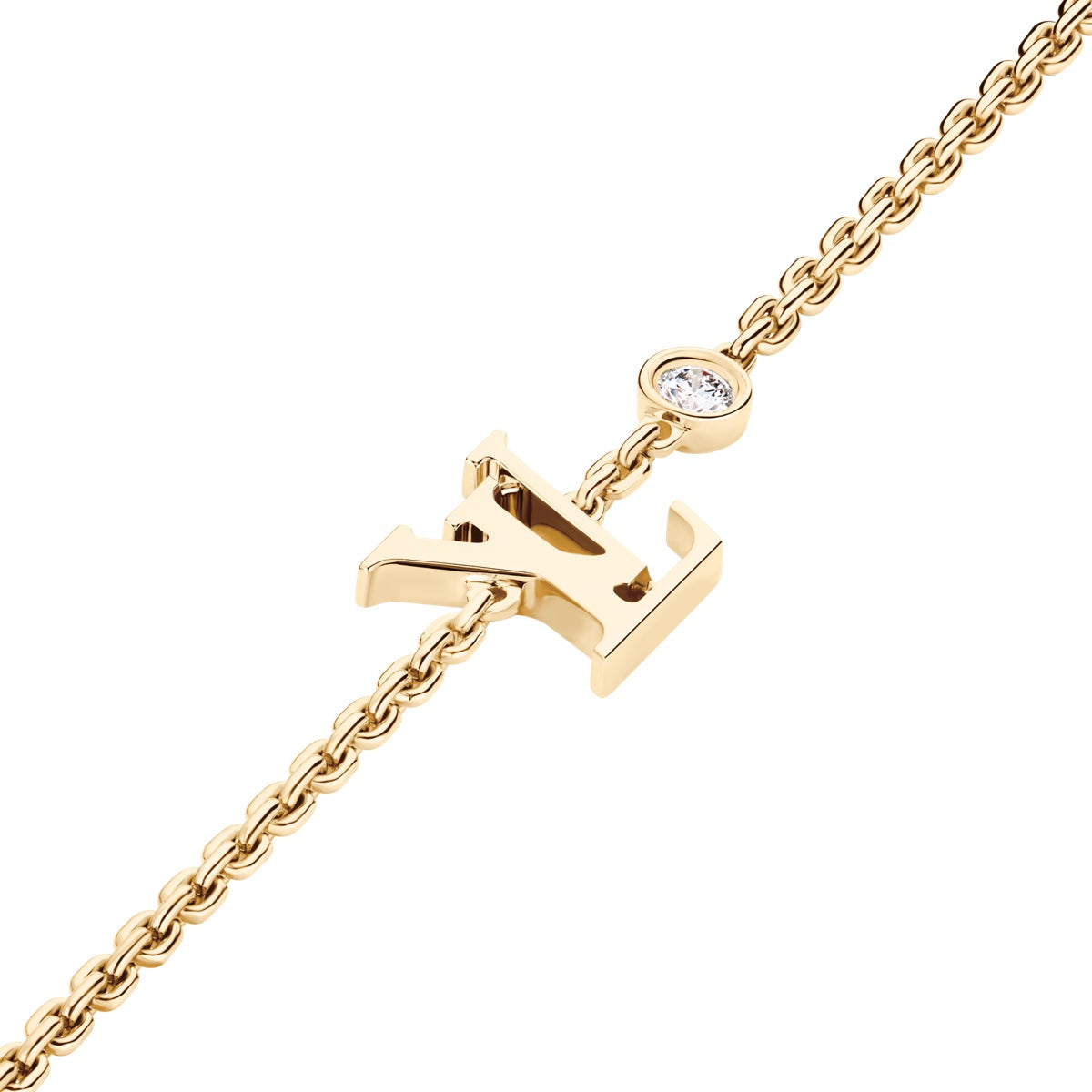 Idylle Blossom LV Bracelet, Yellow Gold and Diamond