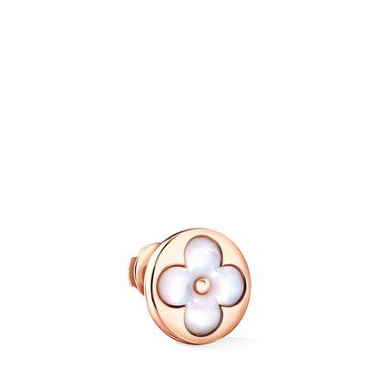 Color Blossom Sun Ear Stud, Pink Gold and White Mother-of-Pearl