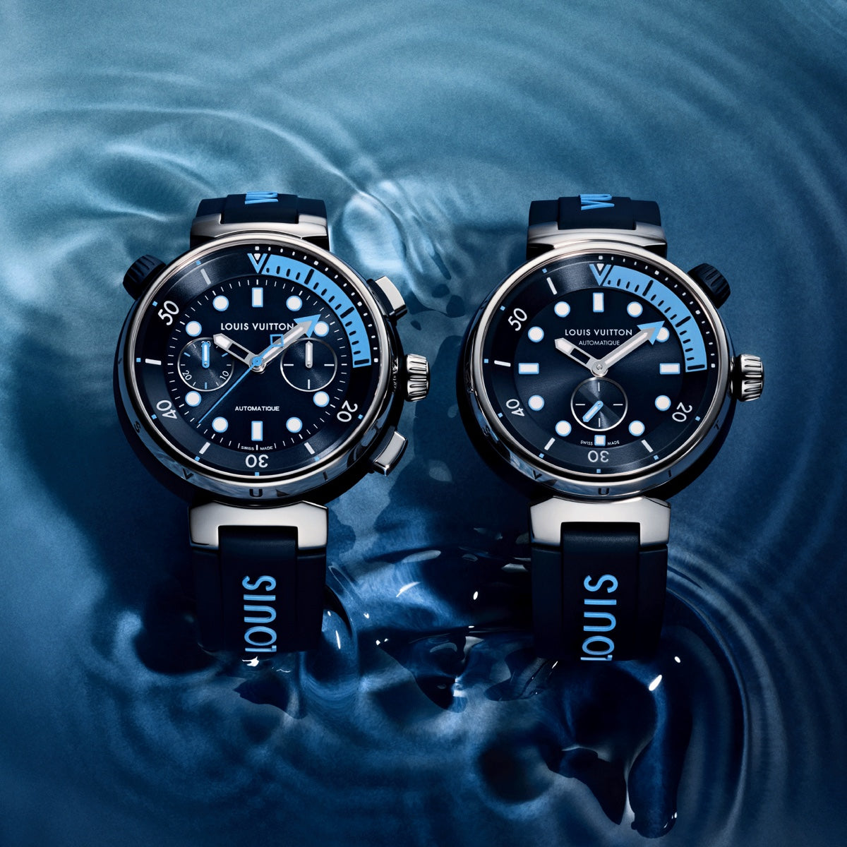 Tambour Street Diver, Quartz, 39.5 MM, Steel and Rose Gold