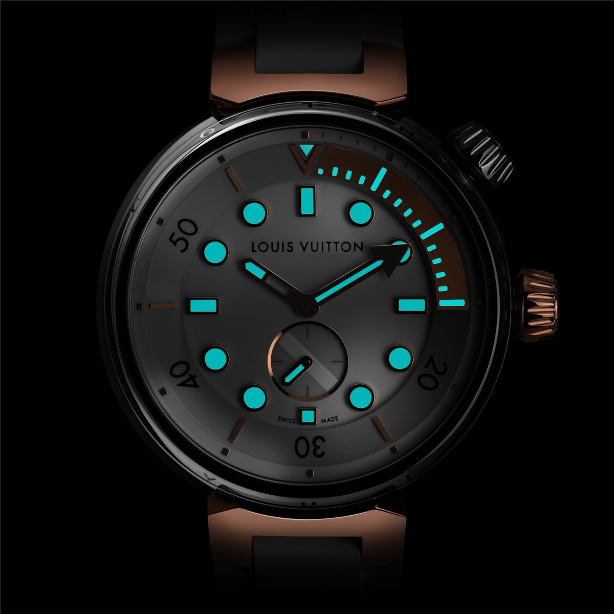 Tambour Street Diver, Quartz, 39.5 MM, Steel and Rose Gold