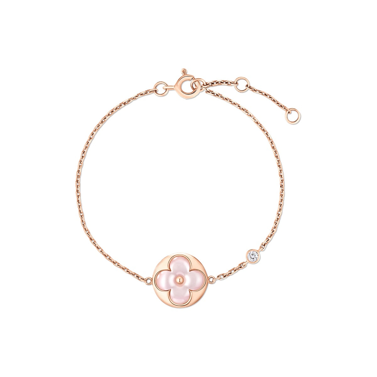 Color Blossom BB Sun Bracelet, Pink Gold, Pink Mother-Of-Pearl and Diamond