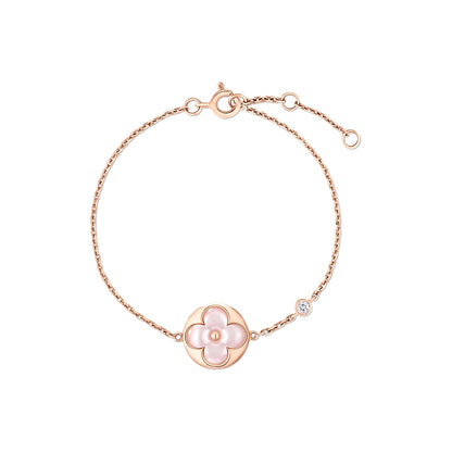 Color Blossom BB Sun Bracelet, Pink Gold, Pink Mother-Of-Pearl and Diamond