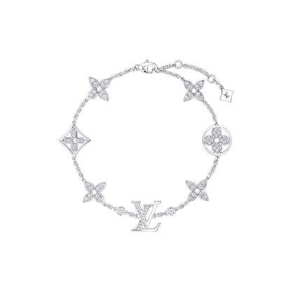 Idylle Blossom Multi-Motif Bracelet, White Gold and Diamonds