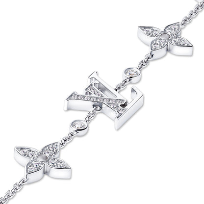 Idylle Blossom Multi-Motif Bracelet, White Gold and Diamonds
