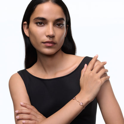 Colour Blossom BB Sun Multi-Motif Bracelet, Rose Gold, Pink Mother-of-Pearl and Diamonds