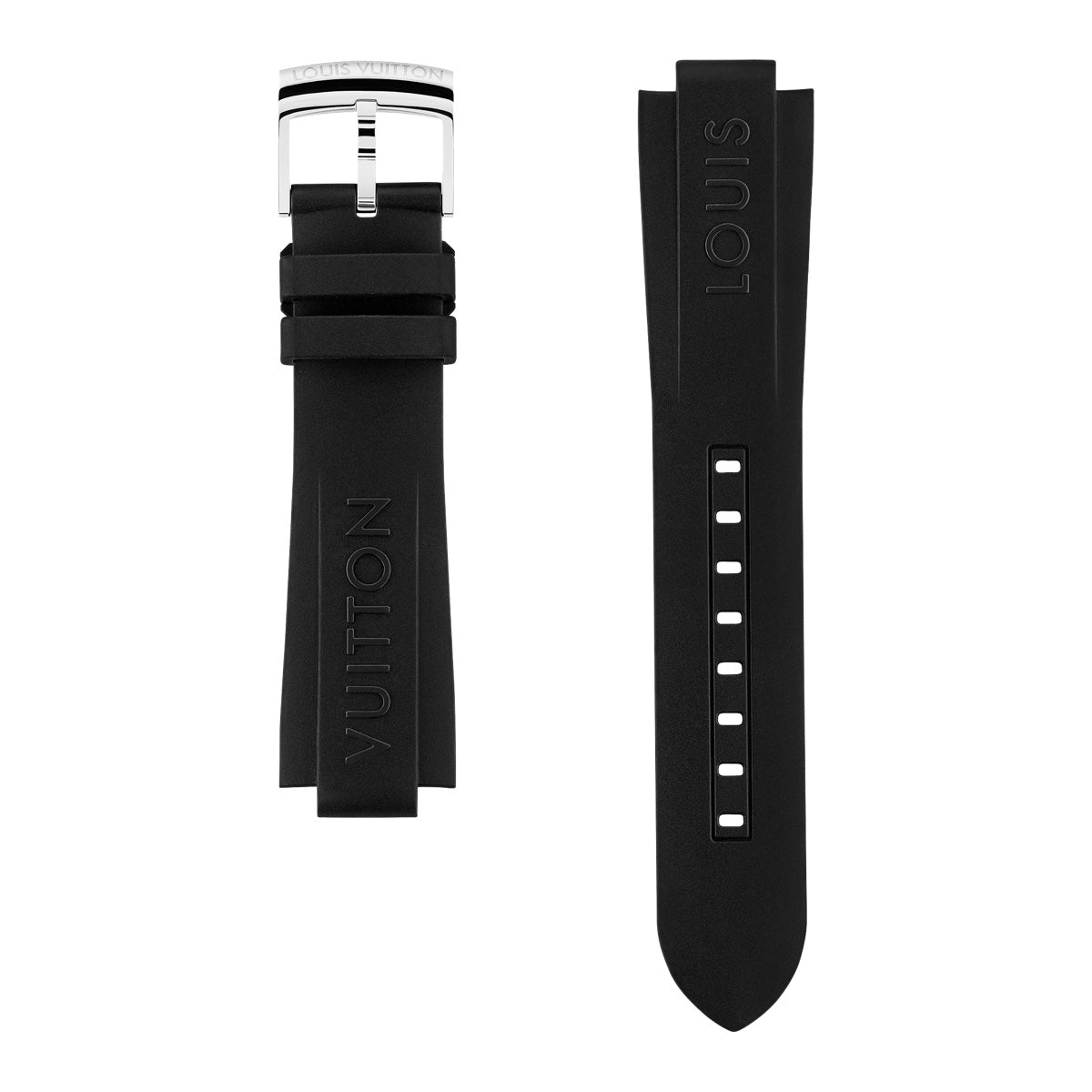 Tambour Black Louis Vuitton Rubber strap