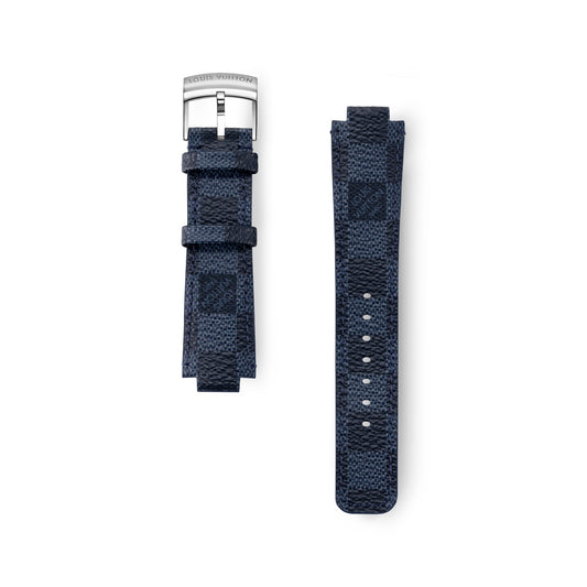 Tambour Damier Cobalt Canvas Strap