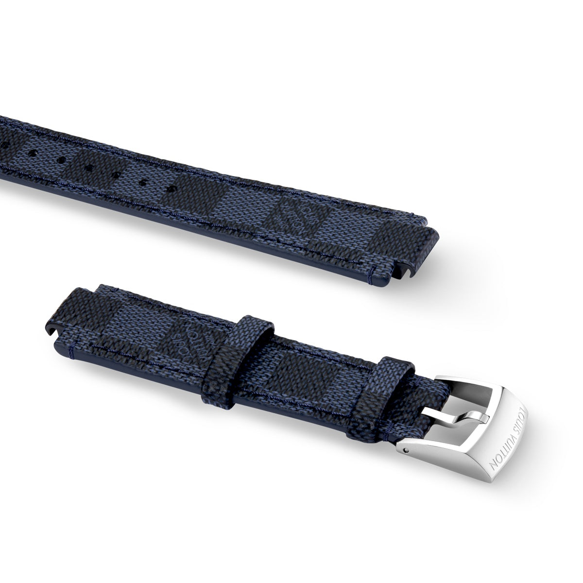 Tambour Damier Cobalt Canvas Strap