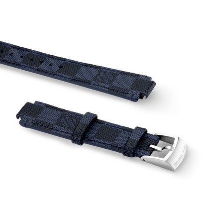 Tambour Damier Cobalt Canvas Strap