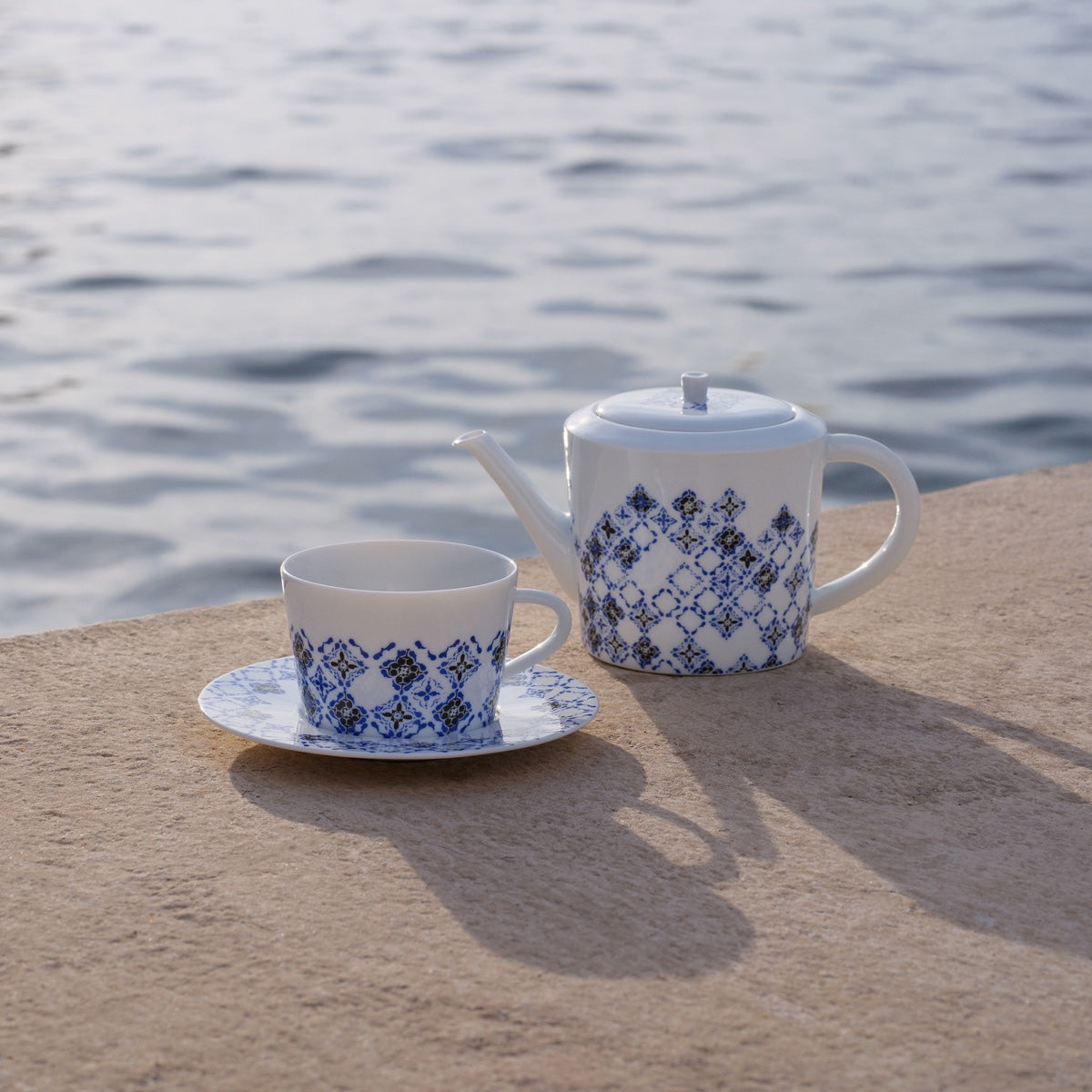 Set Of 2 LV By The Pool Teacups and Saucers