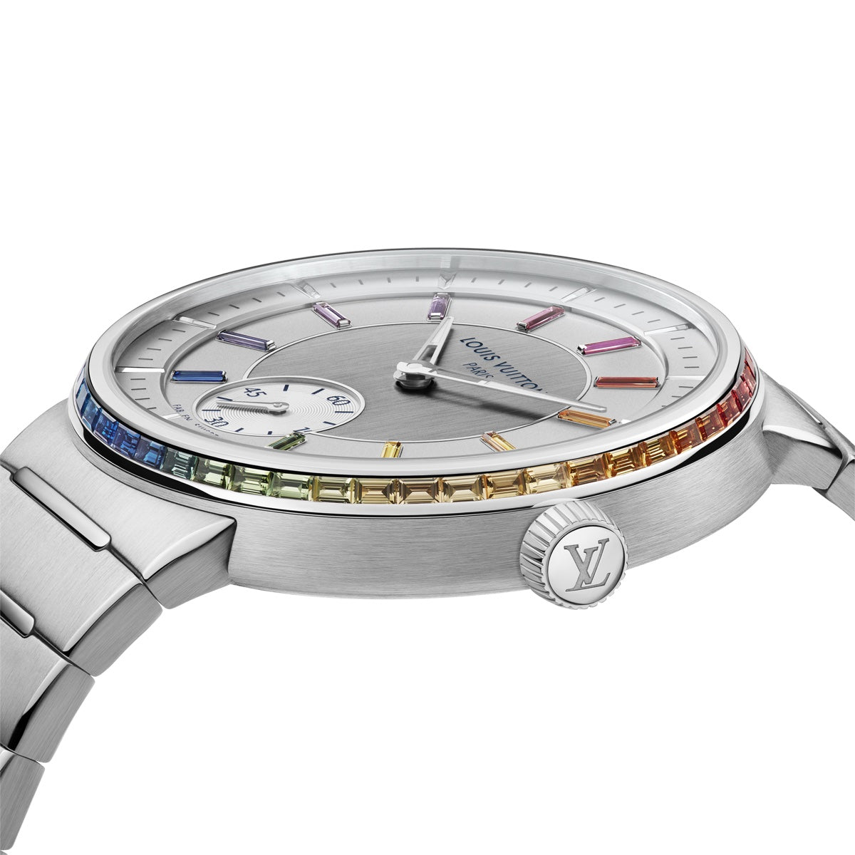 Tambour, Automatic, 40MM, Platinum, Sapphires and Rubies