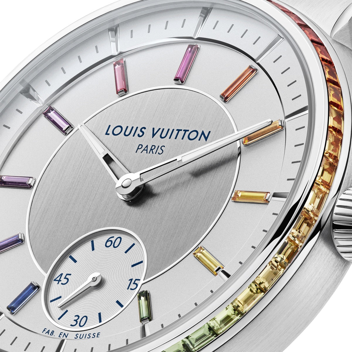 Tambour, Automatic, 40MM, Platinum, Sapphires and Rubies