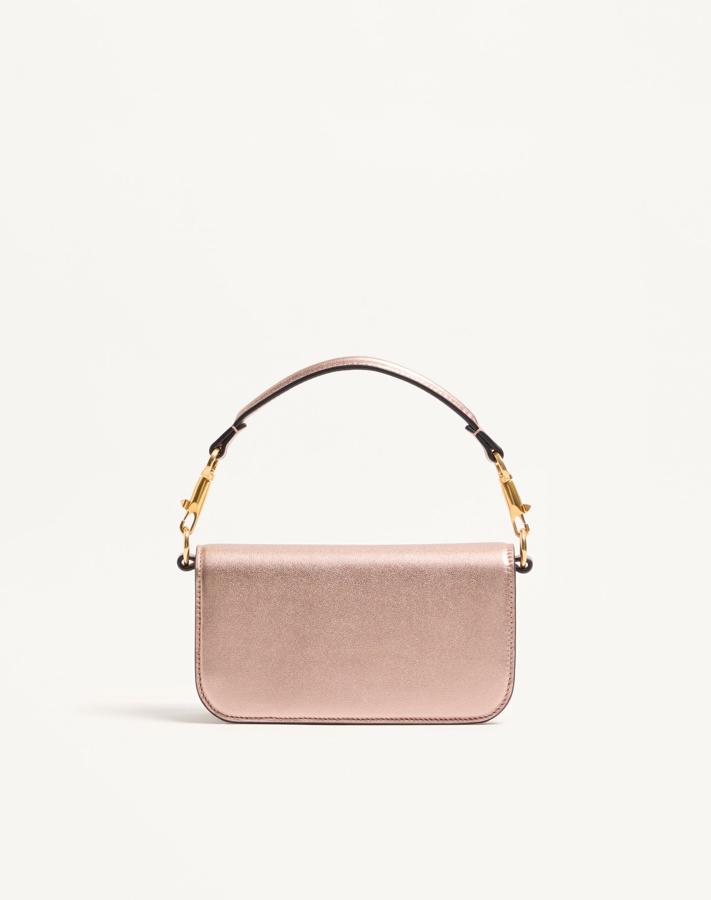 Valentino Garavani Locò Small Shoulder Bag In Laminated Calfskin With Jewel Logo