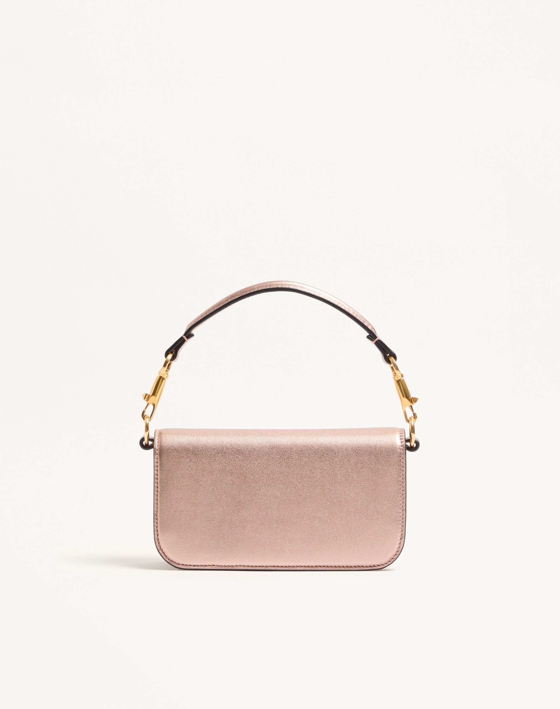 Valentino Garavani Locò Small Shoulder Bag In Laminated Calfskin With Jewel Logo