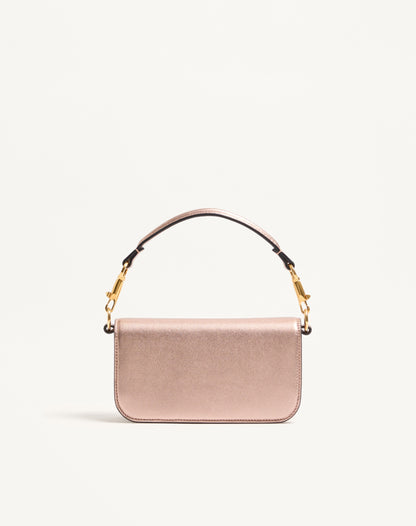 Valentino Garavani Locò Small Shoulder Bag In Laminated Calfskin With Jewel Logo