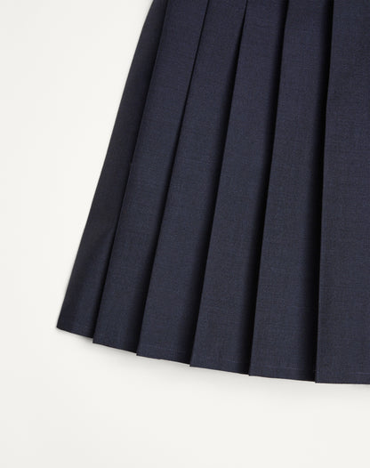 Pleated Wool-mohair Culottes