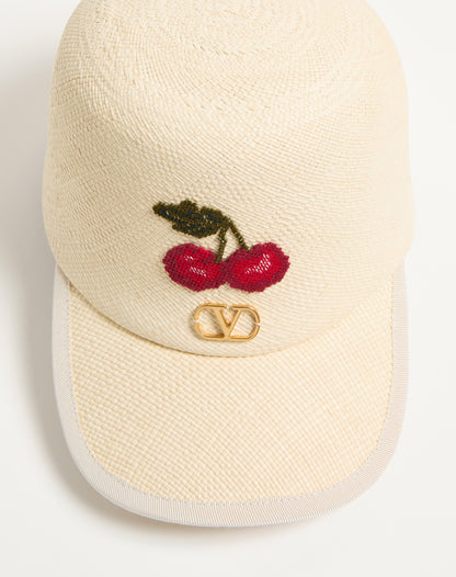 Cherryfic Baseball Cap In Straw