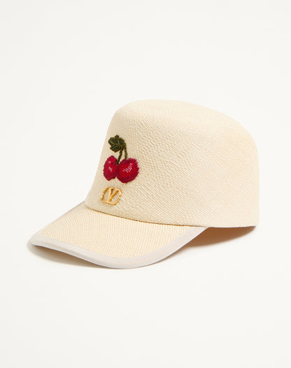 Cherryfic Baseball Cap In Straw