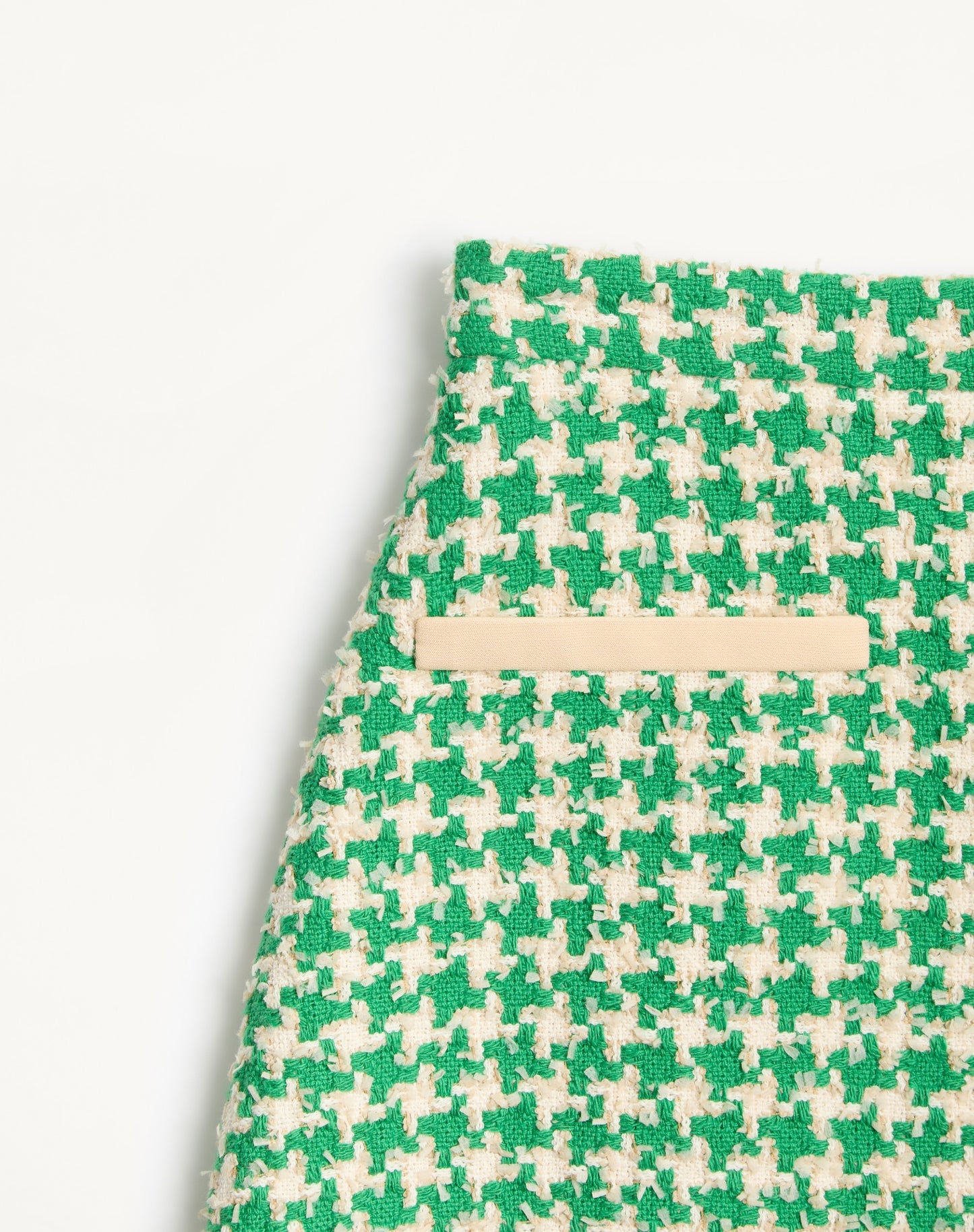 Houndstooth Tweed Short Skirt