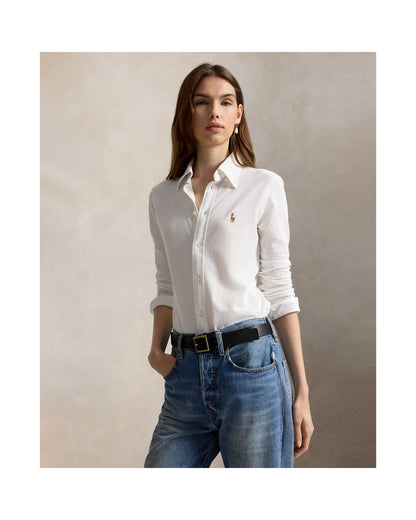 Slim Fit Knit Cotton Oxford Shirt