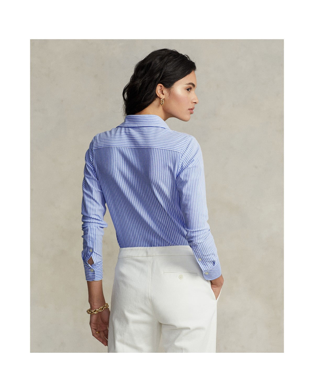 Striped Knit Oxford Shirt
