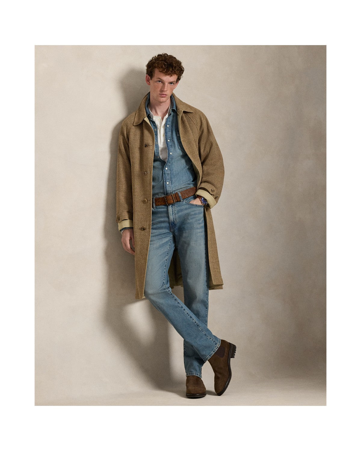 Slub Denim Western Shirt