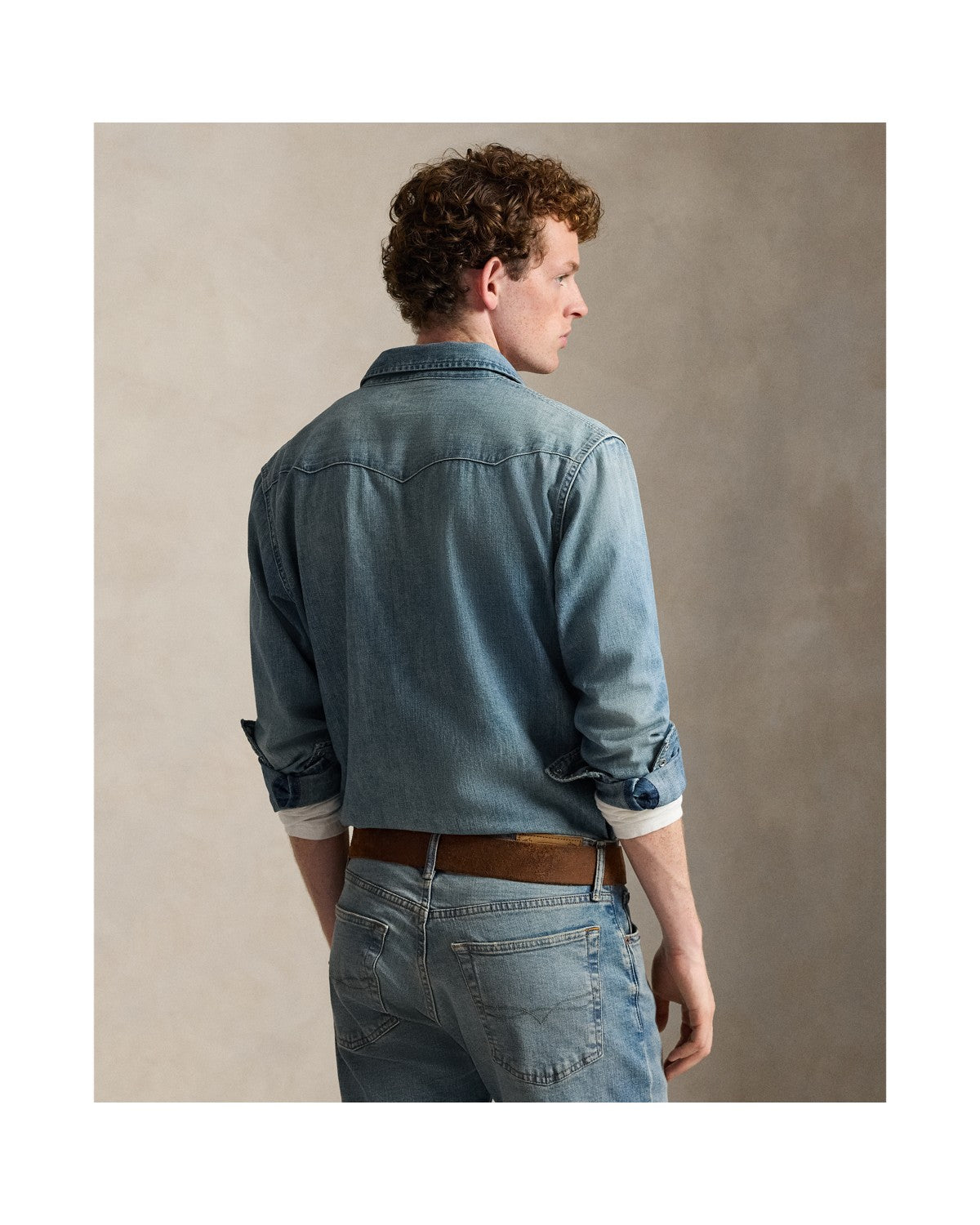 Slub Denim Western Shirt