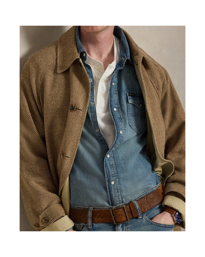 Slub Denim Western Shirt